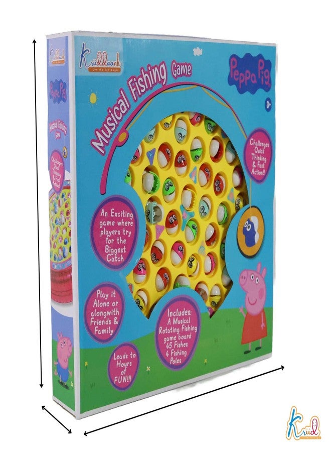 Kriiddaank Hasbro Peppa Pig Musical Fishing (Small) - Magnetic Board Game with Rotating Pond | Fun & Educational Toy for Kids | Safe, Engaging & Interactive Play - Image 2